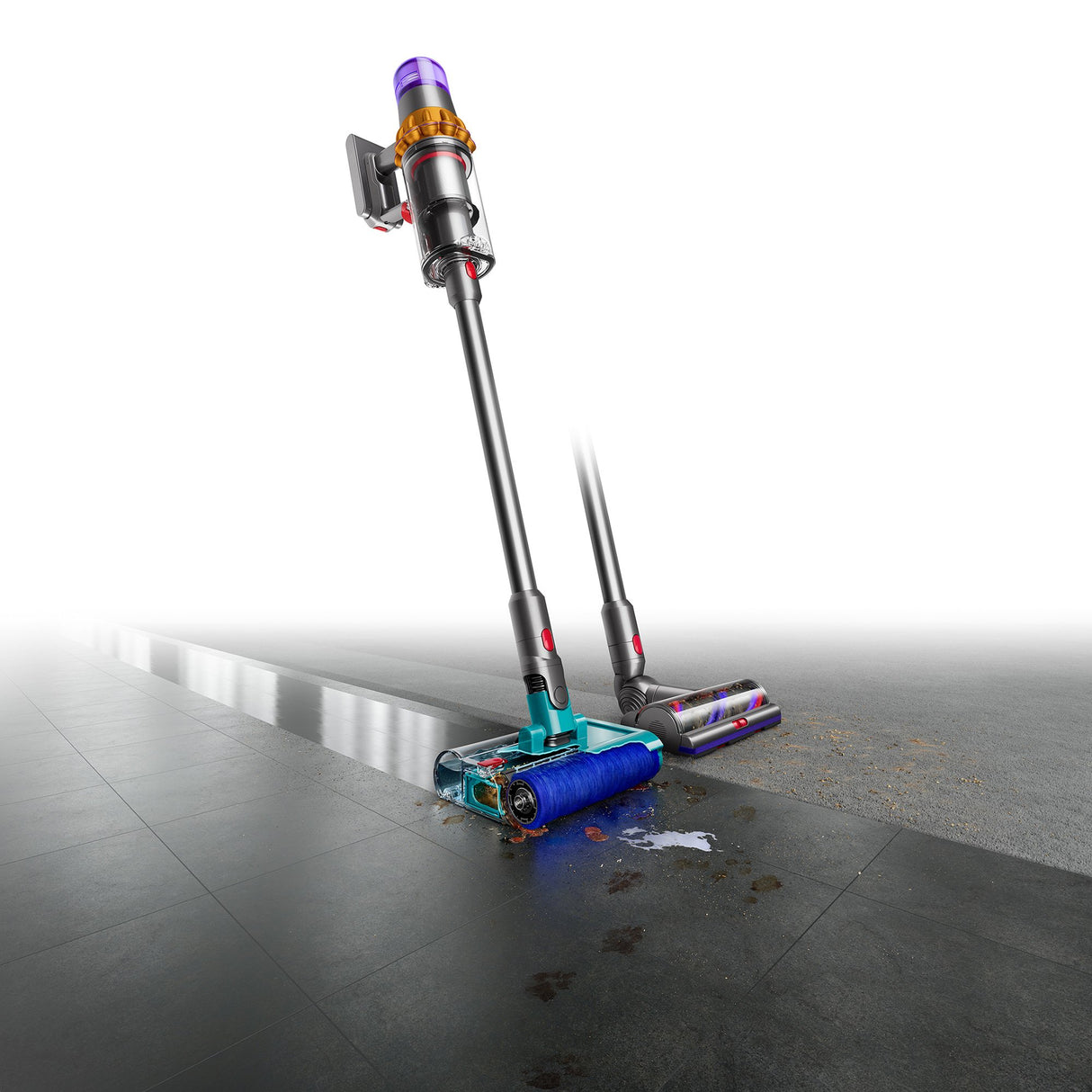 EAN 5025155085073 - Dyson V15s Detect Submarine Aspiradora escoba 2 en 1 Batería Seca y húmeda Sin bolsa Níquel, Amarillo imagen 7