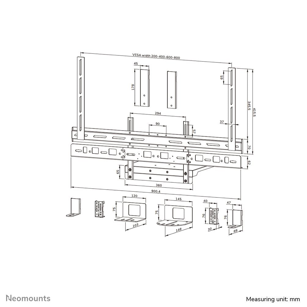 EAN 8717371449421 - Neomounts AV60-500BL accesorio para soporte de televisor imagen 19