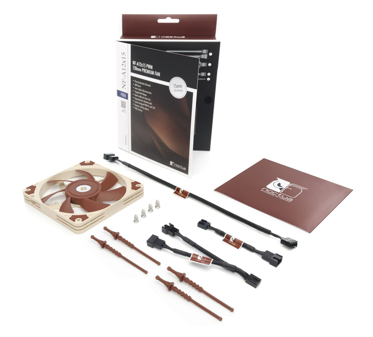EAN 9010018100082 - Noctua NF-A12x15 PWM Carcasa del ordenador Ventilador 12 cm Beige, Marrón imagen 4