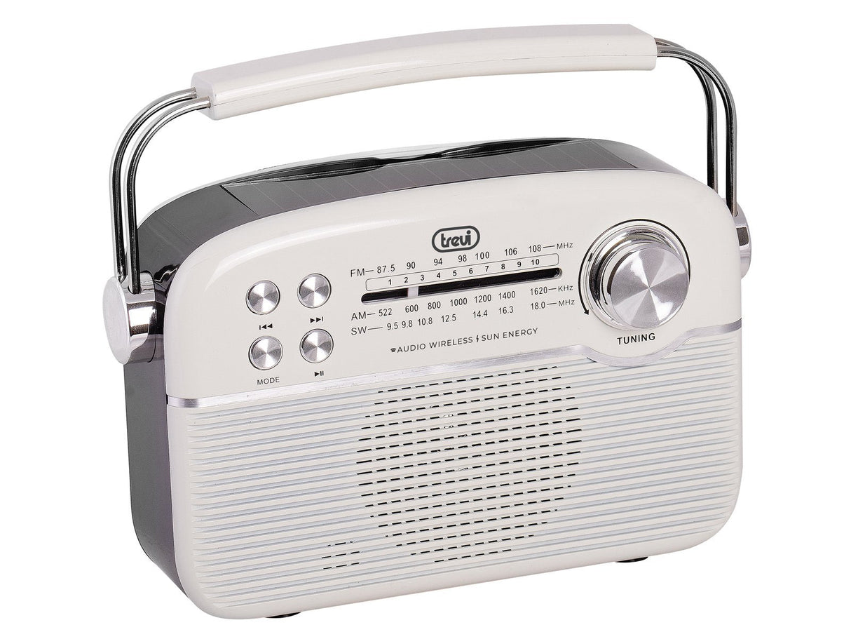 Radio Trevi Ra 7f50 Bt Portable Carga Solar+Aw+Sd Tif. White