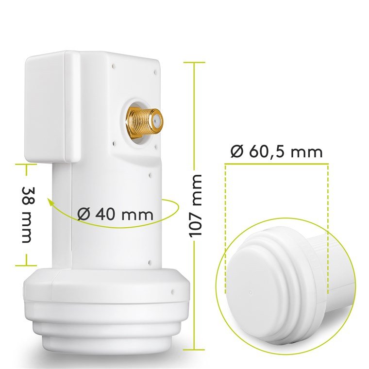 EAN 4040849672699 - Goobay 67269 convertidor low noise block (lnb) Gris, Blanco imagen 4