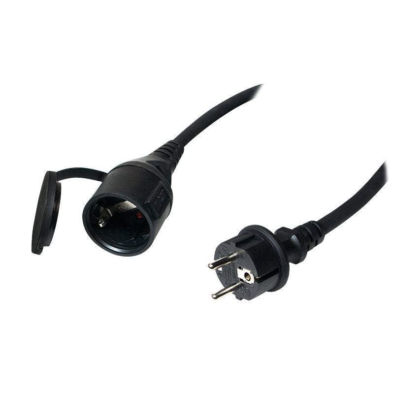 Logilink 5m Cable De Extensión De Alimentación 2xschuko 5m Negro