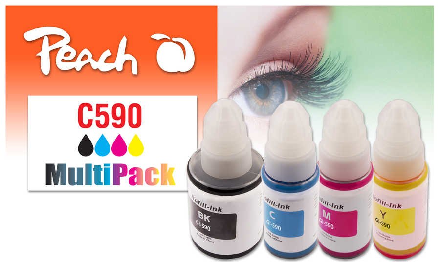 Peach Cartucho Canon Ciss Gi-590 Multipack Remanufactured