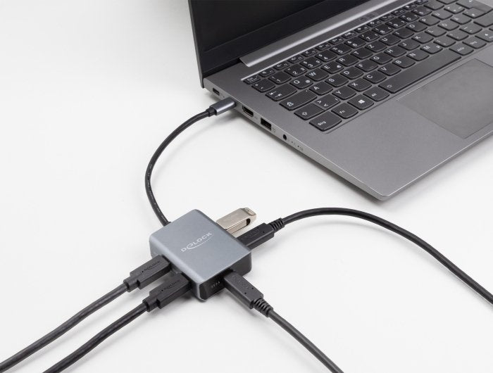 Delock 64249 Usb 10 Gbps Hub Usb Type-C De 4 Puertos Con Conector Usb Type-C