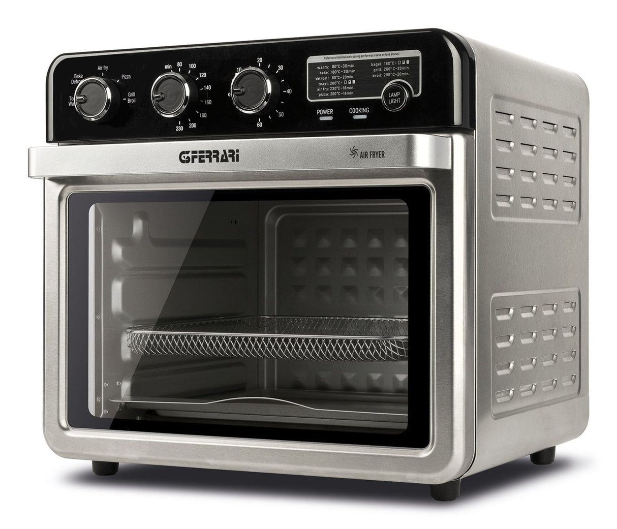 Freidora G3 Ferrari G10221 De Aire Caliente Individual 32 L 2000 W Negra, Acero Inoxidable