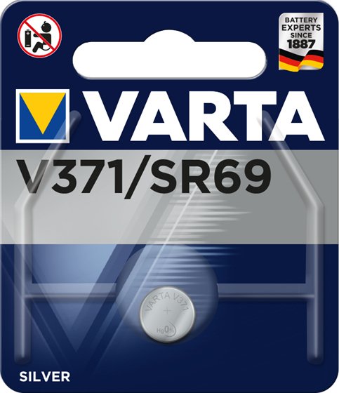 Varta V371, Batería De Un Solo Uso, Sr69, Óxido De Plata, 1,55 V, 1 Pieza(S), 30 Mah