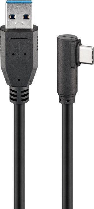 Goobay Cable Usb-A 3.0> Usb-C En Ángulo De 90 ° 0.50m Negro