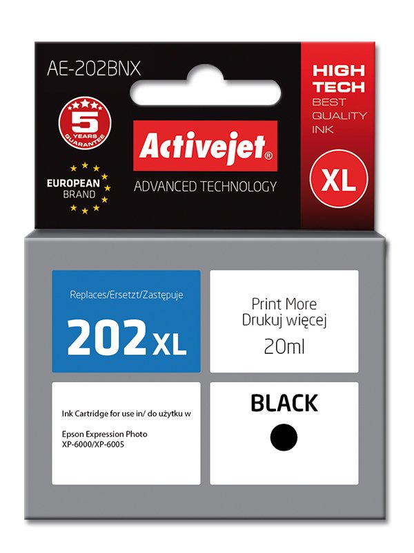 EAN 5901443111719 - Activejet AE-202BNX cartucho de tinta 1 pieza(s) Compatible Alto rendimiento (XL) Negro imagen 1