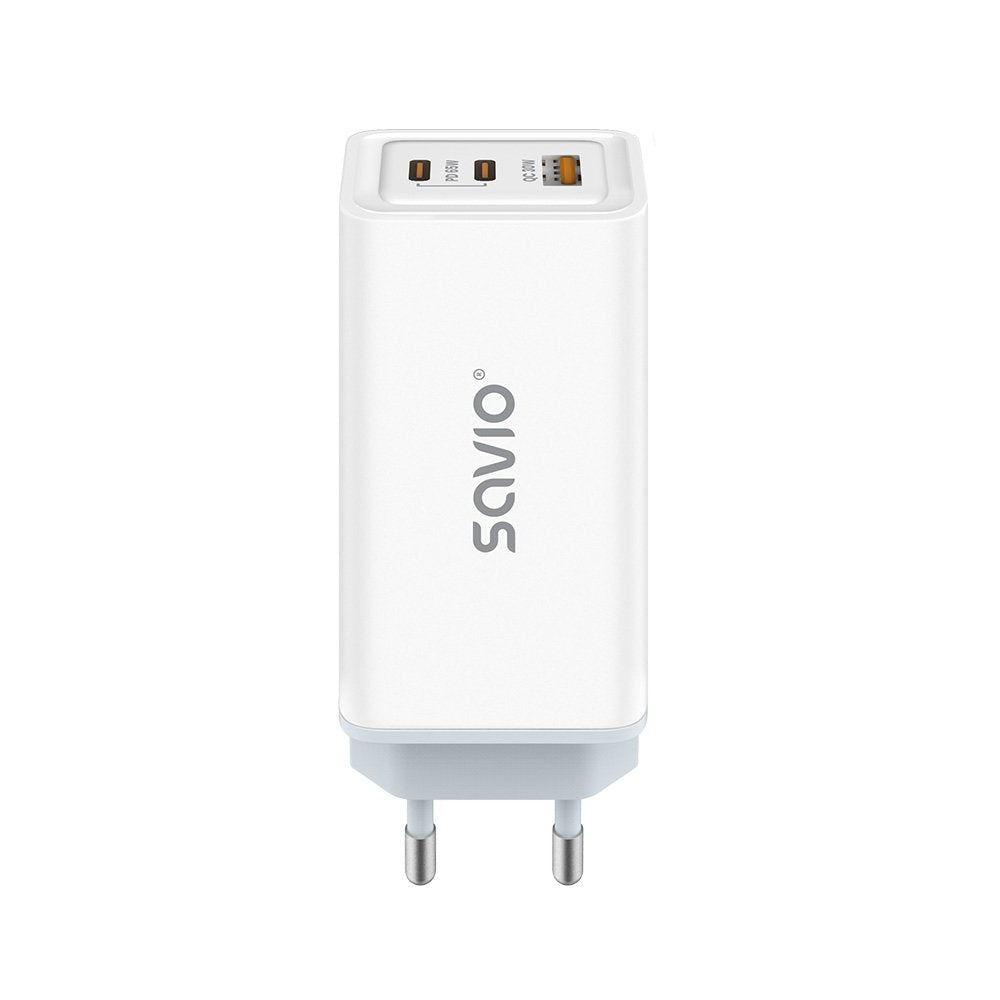EAN 5901986047896 - Savio LA-07 adowarka Sieciowa GaN 65W Biaa Auriculares, Auriculares, Tableta, Teléfono, Ver Blanco Corrie imagen 1