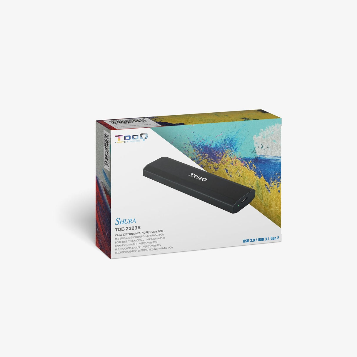 Tooq Shura Carcasa Externa Ssd M.2 Ngff/Nvme Usb-C 3.1 Gen2