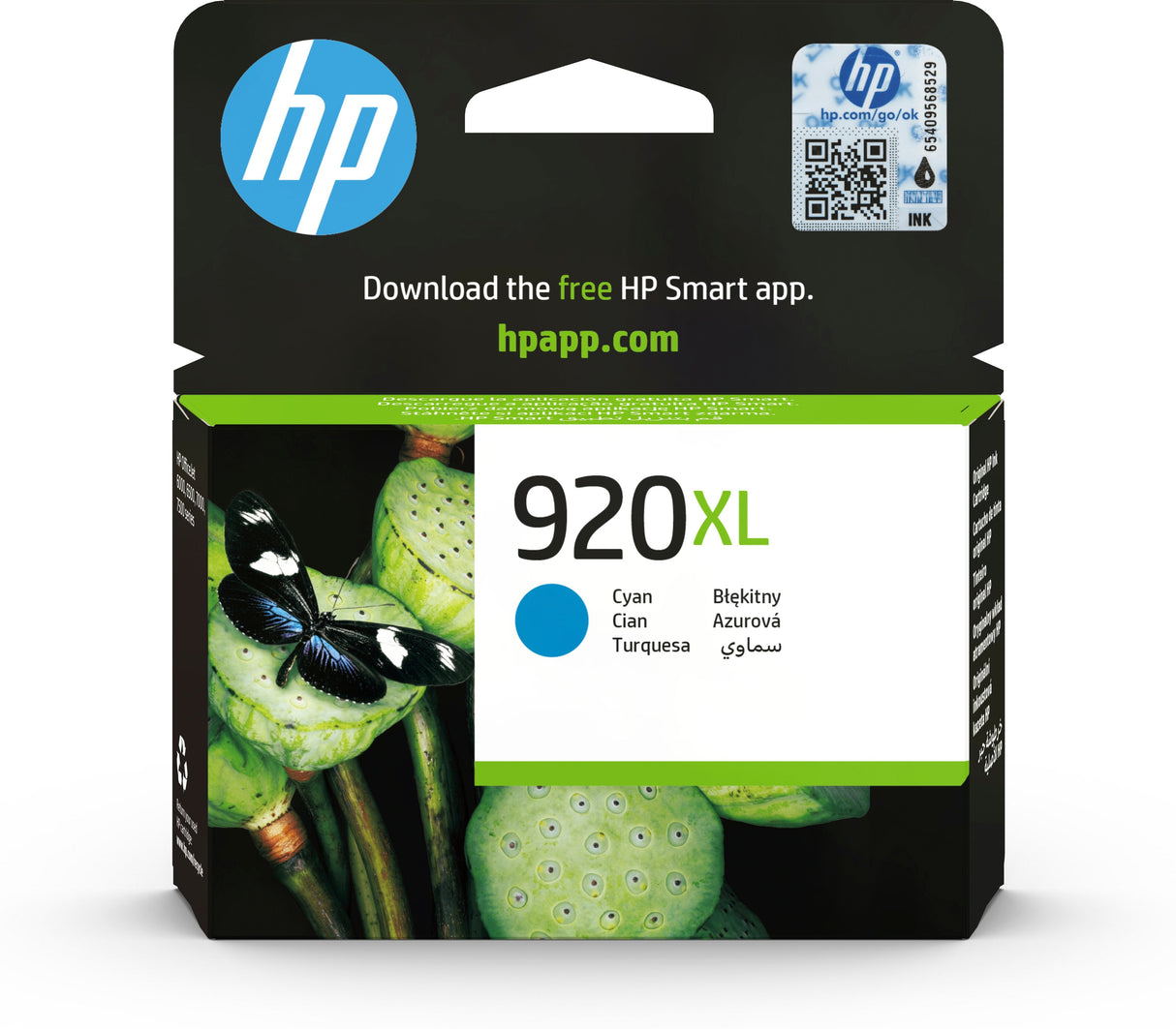 EAN 0884420649274 - HP 920XL High Yield Cyan Original Ink Cartridge cartucho de tinta 1 pieza(s) Alto rendimiento (XL) imagen 1