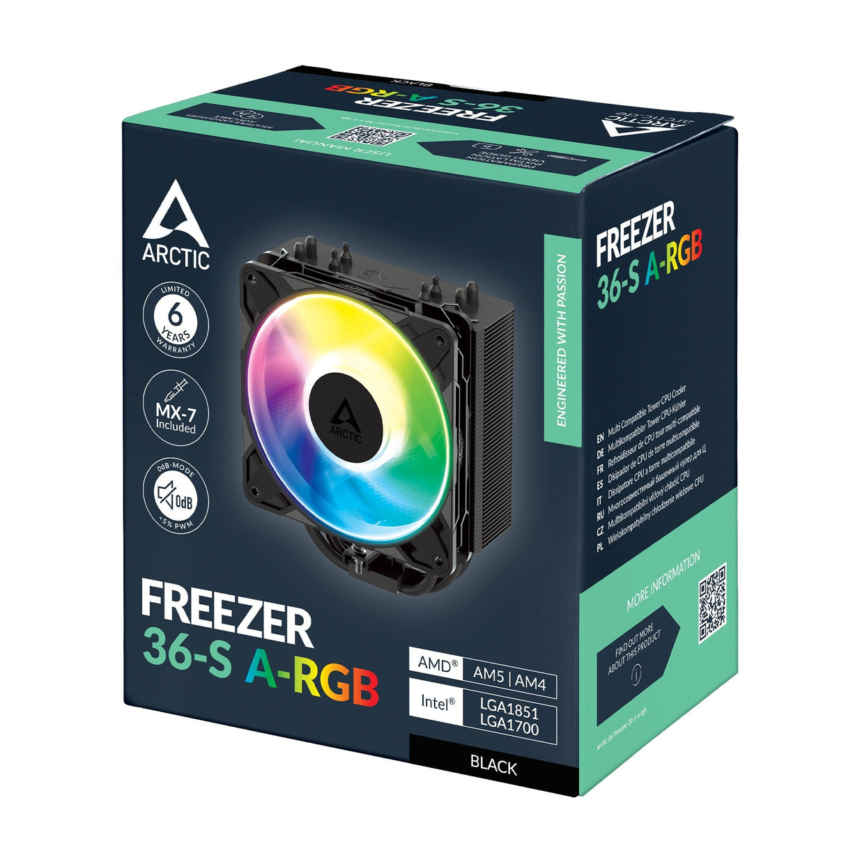 Refrigerador De Cpu Arctic Arctic Freezer 36-S A-Rgb (Negro) Acfre00198a