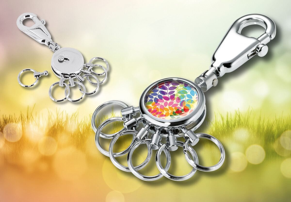 EAN 4024023469954 - TROIKA COLOURFUL LEAVES Llavero de anilla Multicolor, Plata imagen 5