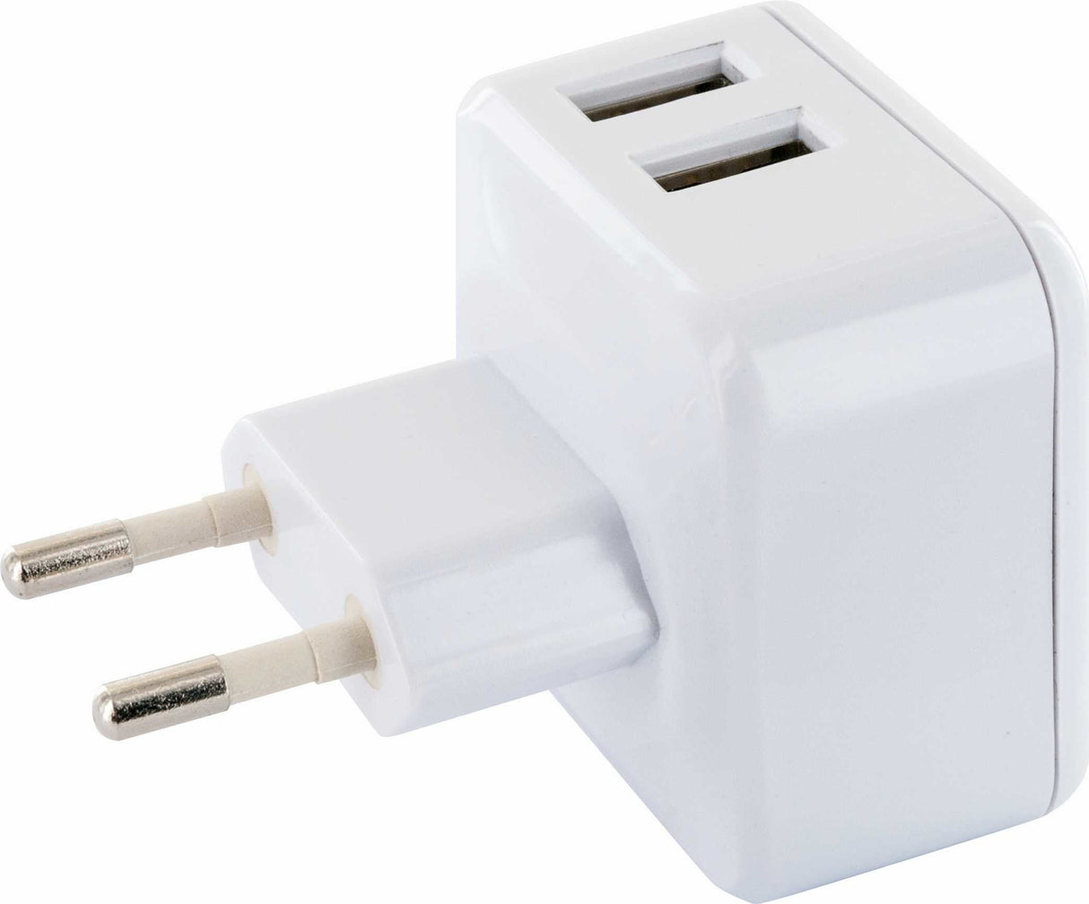 Schwaiger Adaptador De Carga 230v, 2xusb 2.0 A Enchufe 1 X Eurost.Typc