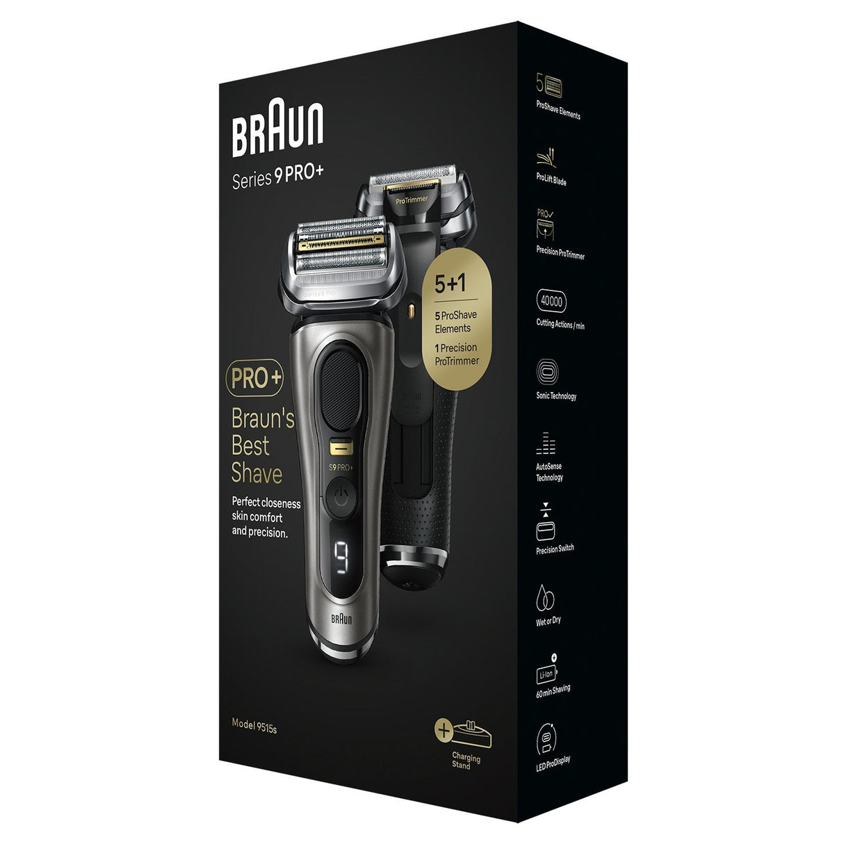 EAN 7500435218030 - Braun Series 9 Pro+ 9515s Recortadora Metálico imagen 2