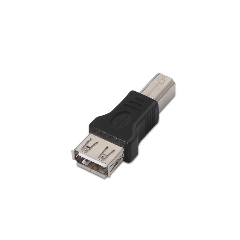 Adaptador Usb 2.0 Tipo A-H A Usb Tipo B-M · Negro