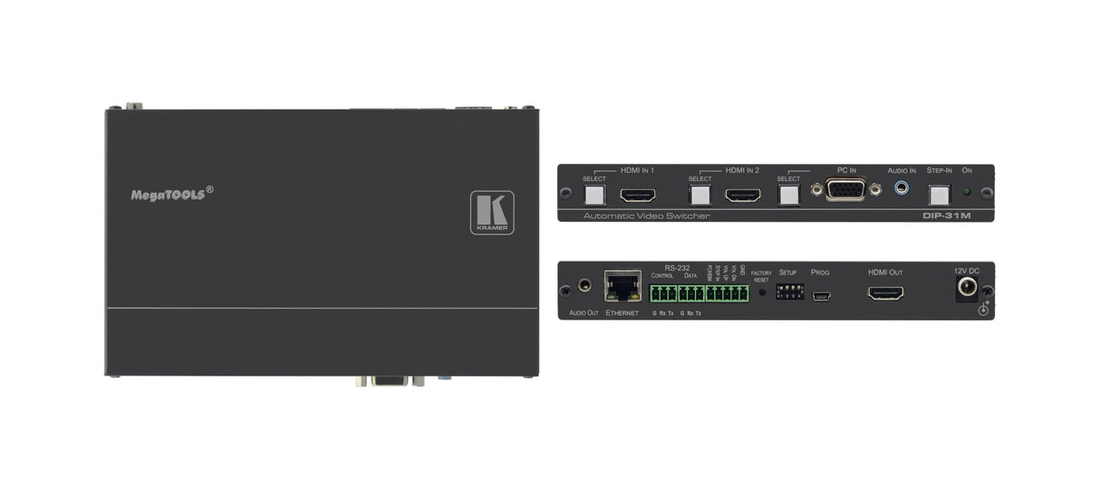 EAN 7291063080037 - Kramer Electronics DIP-31 extensor audio/video Transmisor de señales AV Negro imagen 1