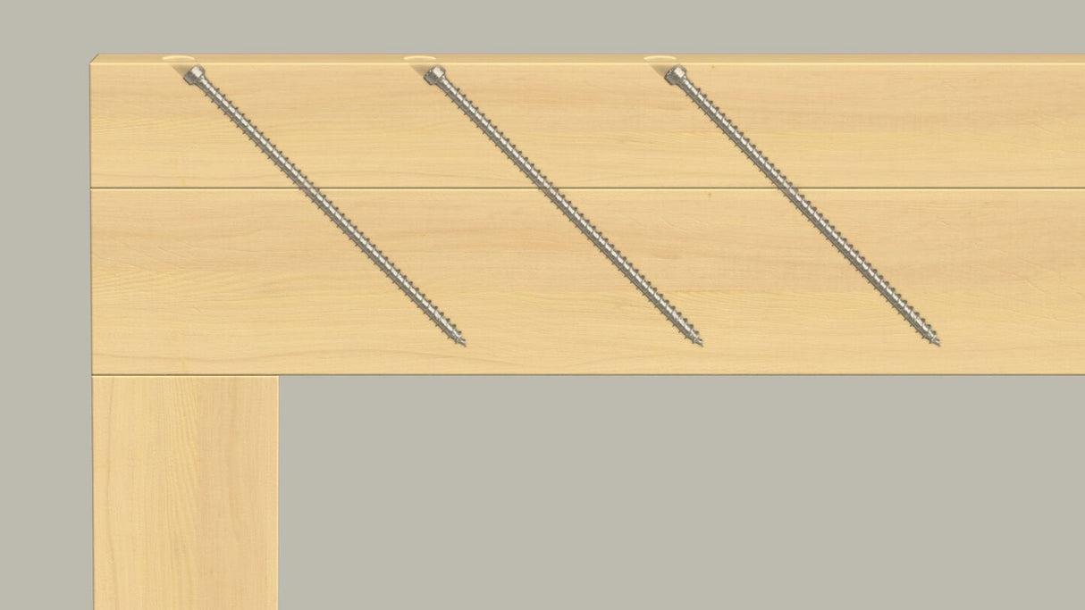 Tornillo De Construcción Para Madera Fischer Powerfull Ii 8,0x180 Zk Tx Vg 50 Piezas, Rosca Completa, Galvanizado 562961