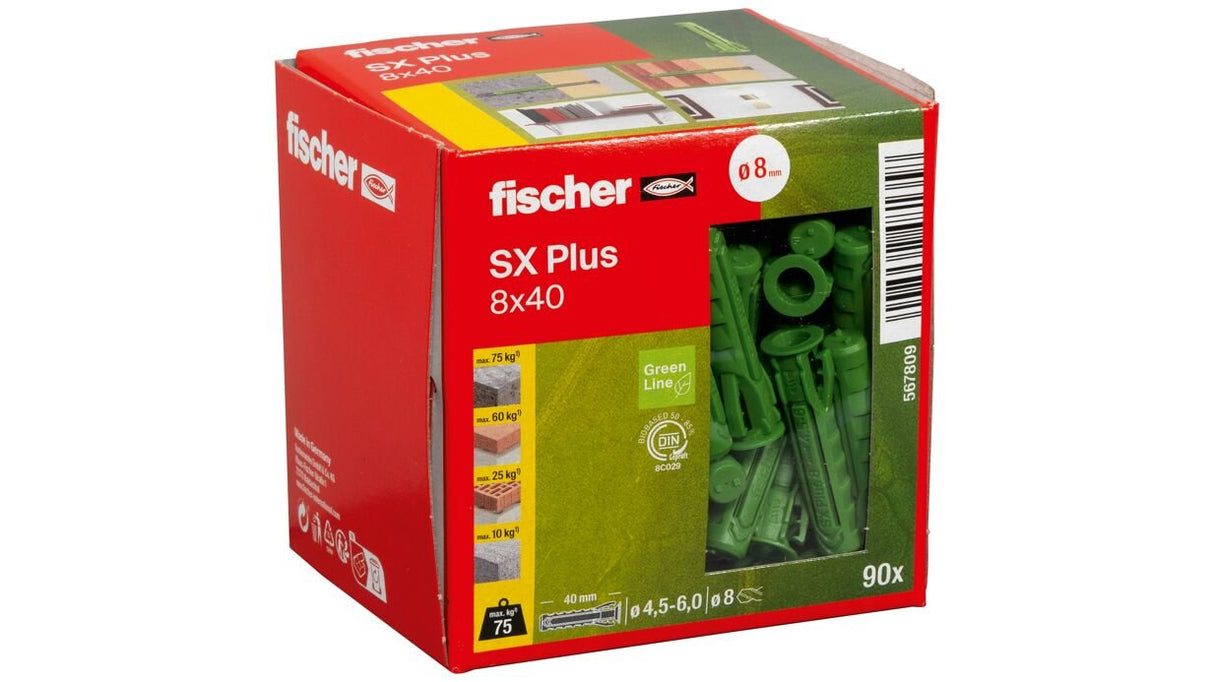 Fischer Dübel Sx Plus Green 8x40