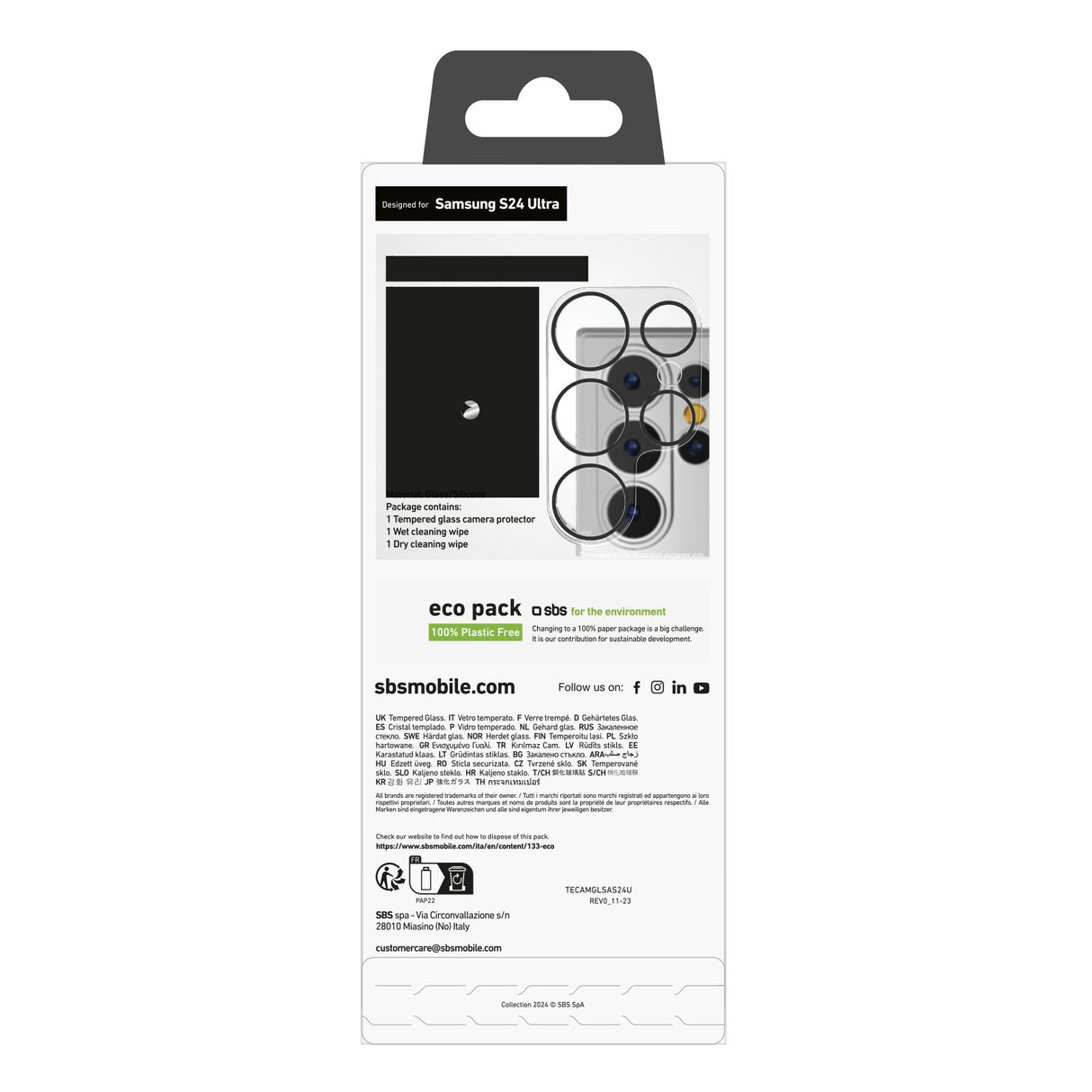 EAN 8018417467165 - SBS TECAMGLSAS24U protector de pantalla o trasero para teléfono móvil Protector para lentes de cámara Sam imagen 2