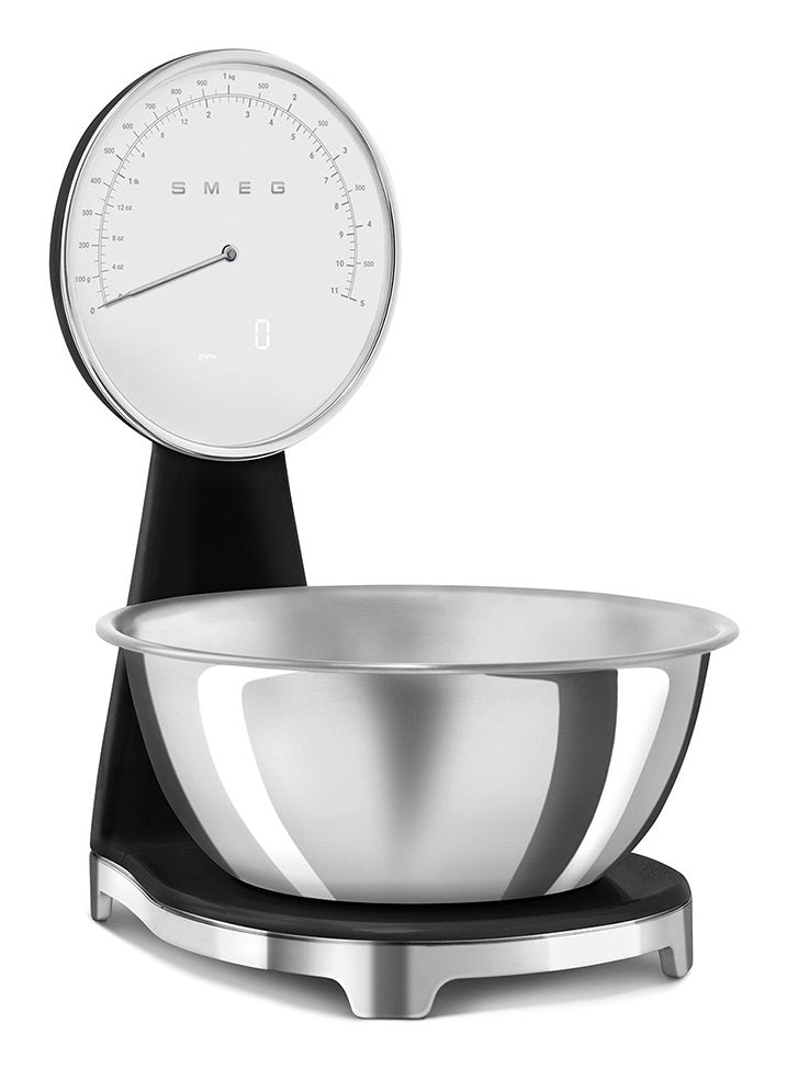 Smeg Analog And Digital Kitchen Scale Black Ksf01blww