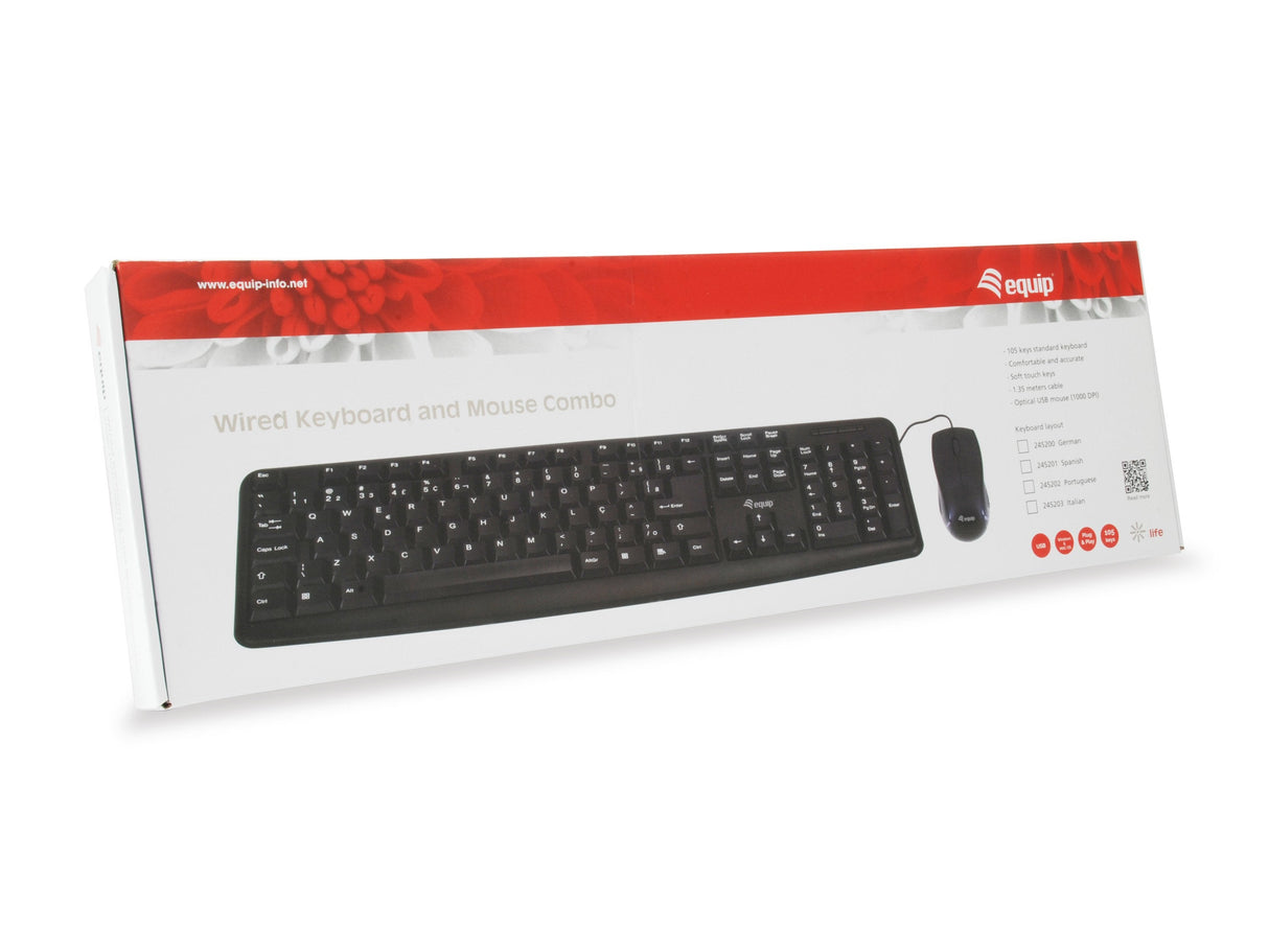 EAN 4015867208595 - Equip 245201 teclado Ratón incluido Oficina USB QWERTY Español Negro imagen 5