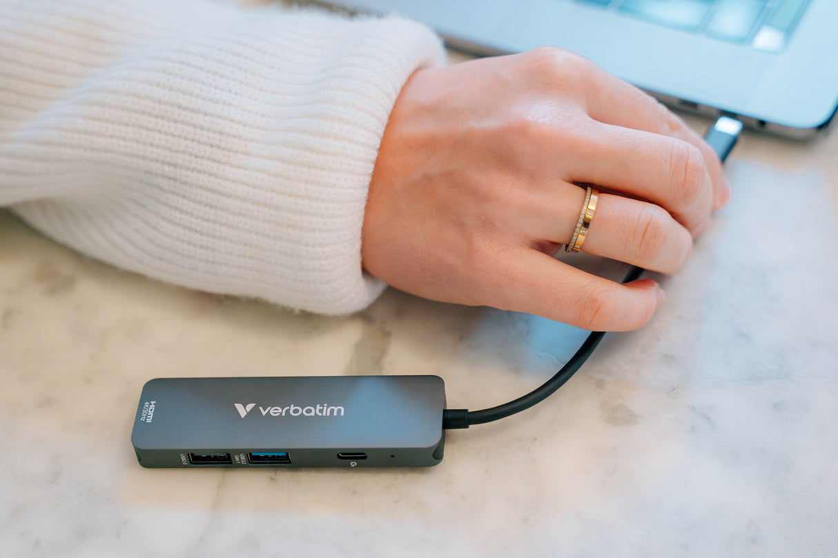EAN 23942321552 - Verbatim 32155 hub de interfaz USB 3.2 Gen 1 (3.1 Gen 1) Type-C 5000 Mbit/s Gris imagen 5