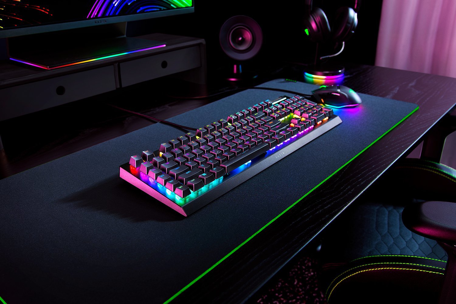 Razer Blackwidow V4 X, Teclado Gaming Negro, Distribución De, Razer Green Rz03-04700400-R3g1