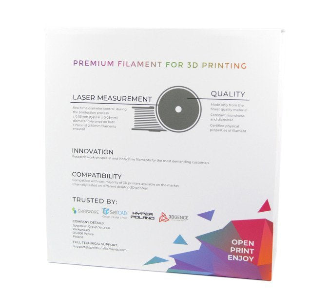 Spectrum 3d Filament Pla Premium 1,75mm Translucent Transparente 1kg