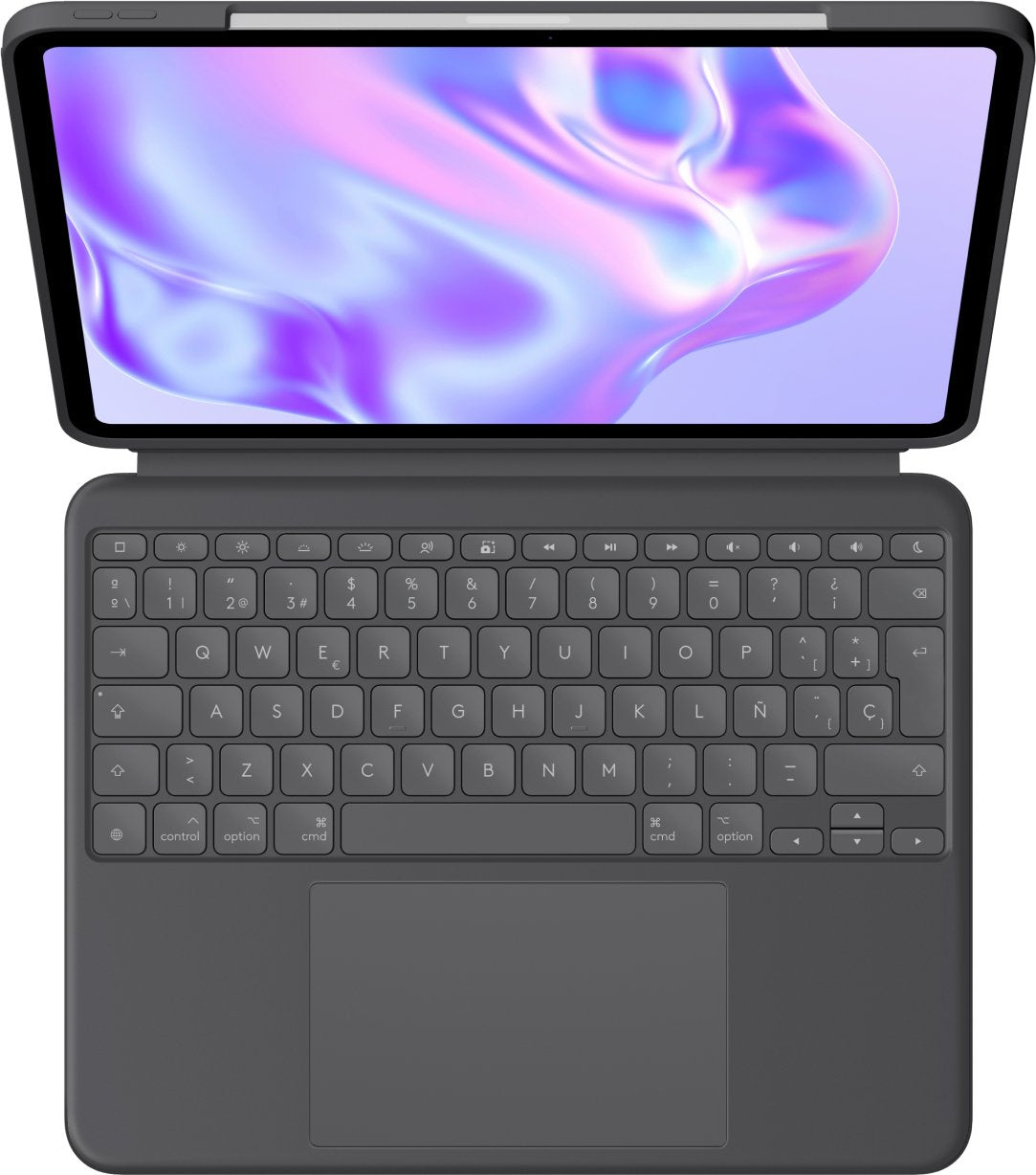 Logitech Combo Touch Caja De Teclado Y Folio Con Panel Táctil Retroiluminación Apple Smart Connector Qwerty Español Grafito Para Apple 13-Inch Ipad Pro (M4)