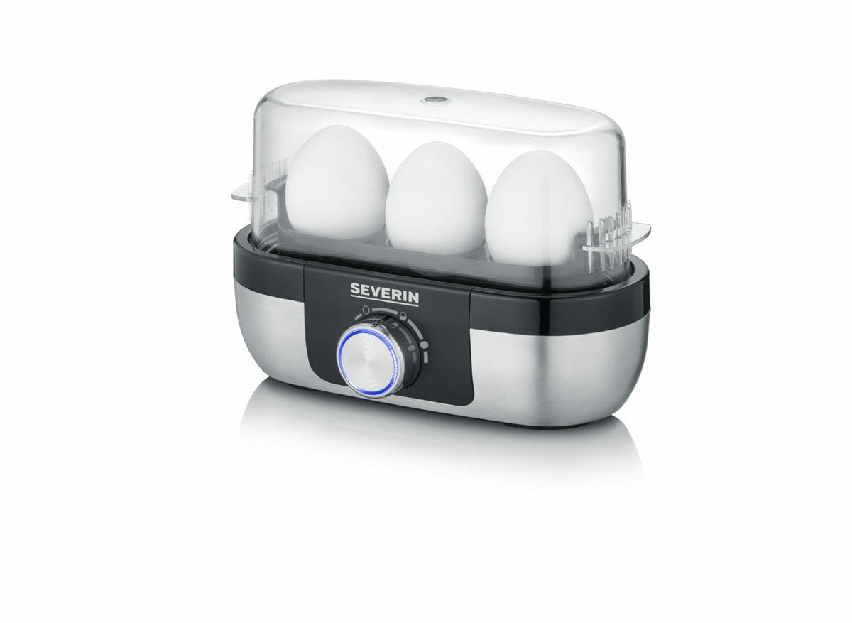 Severin Ek 3163 3 Huevos Negro, Acero Inoxidable, Transparente