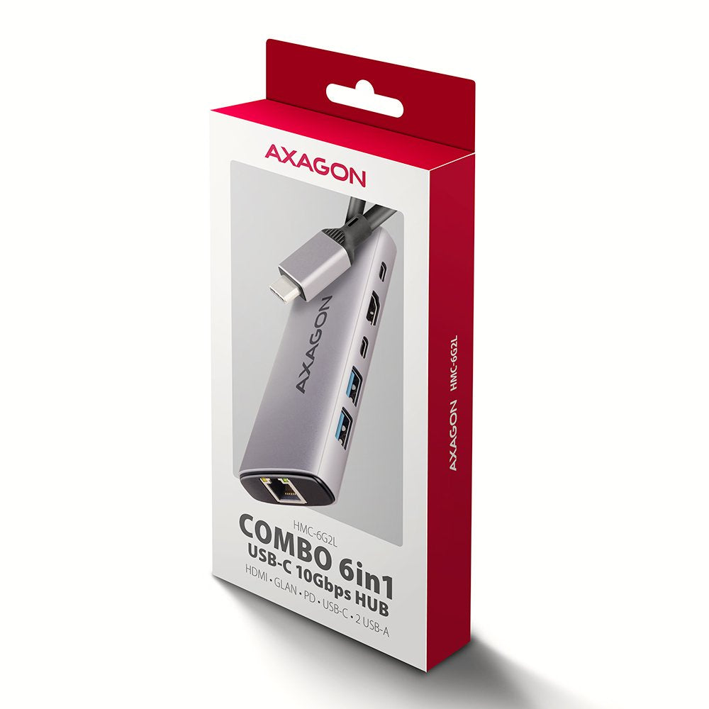 EAN 8595247908056 - Axagon HMC-6G2L base para portátil y replicador de puertos Alámbrico USB 3.2 Gen 2 (3.1 Gen 2) Type-C Alu imagen 10