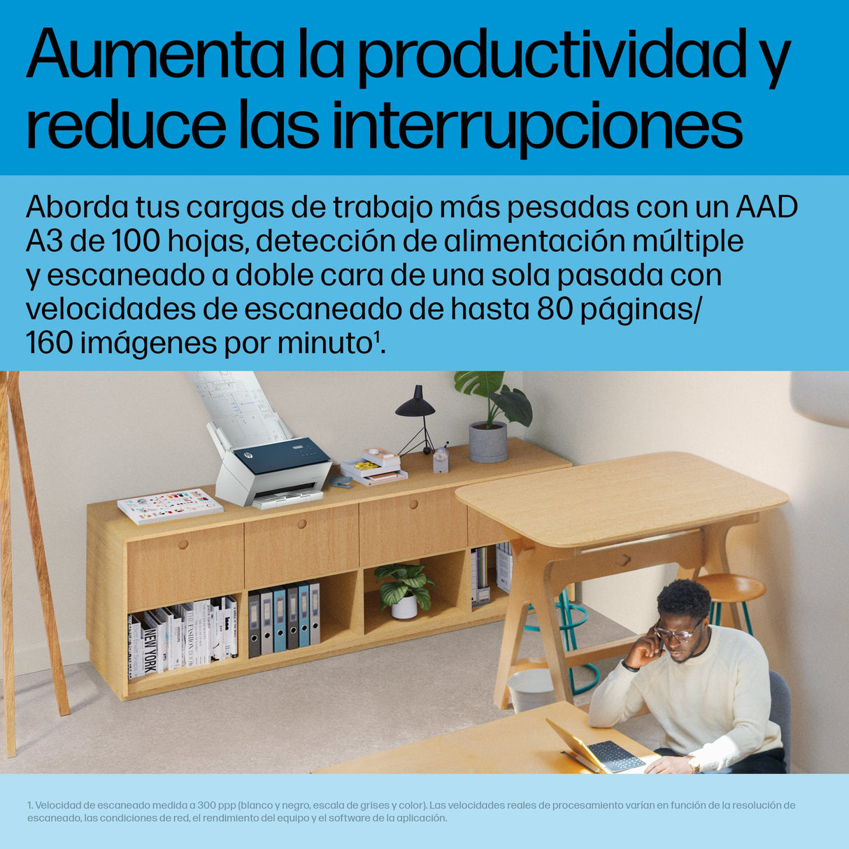 EAN 0198701400714 - HP ScanJet Enterprise Flow 9000 s1 Escáner alimentado con hojas 600 x 600 DPI A3 Azul, Blanco imagen 6