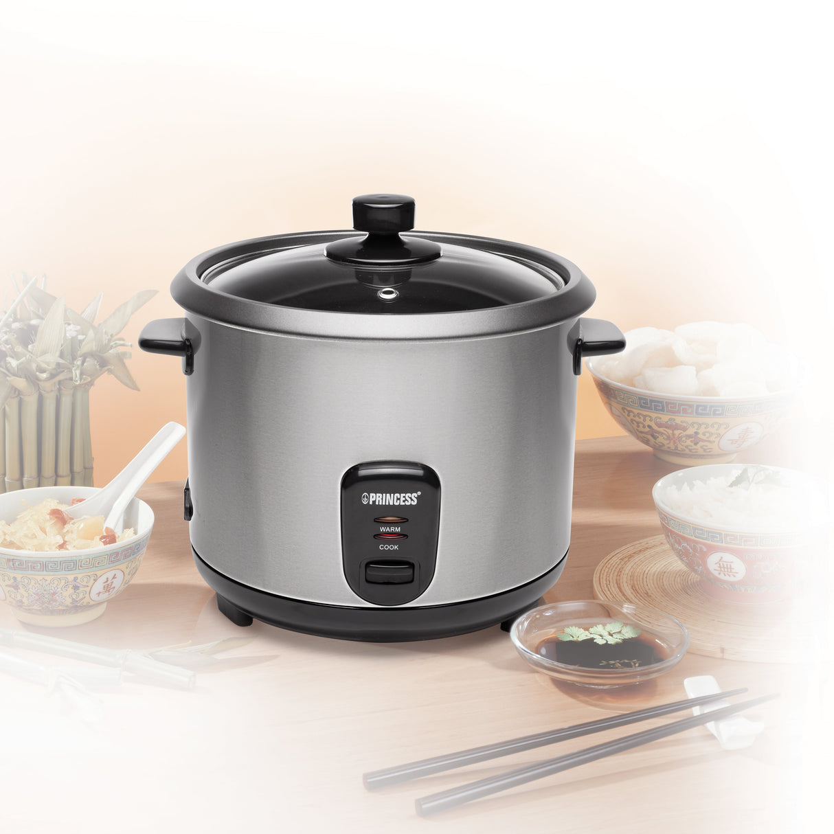 EAN 8712836320192 - Princess 271950 arrocera 1,8 L 700 W Negro, Acero inoxidable imagen 3
