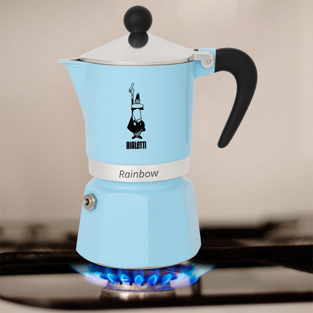 Cafetera Bialetti Rainbow 6tz Azul