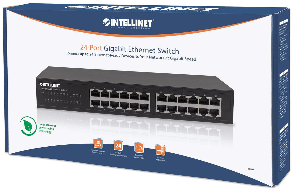 EAN 0766623561273 - Intellinet 561273 switch Gigabit Ethernet (10/100/1000) Negro imagen 6