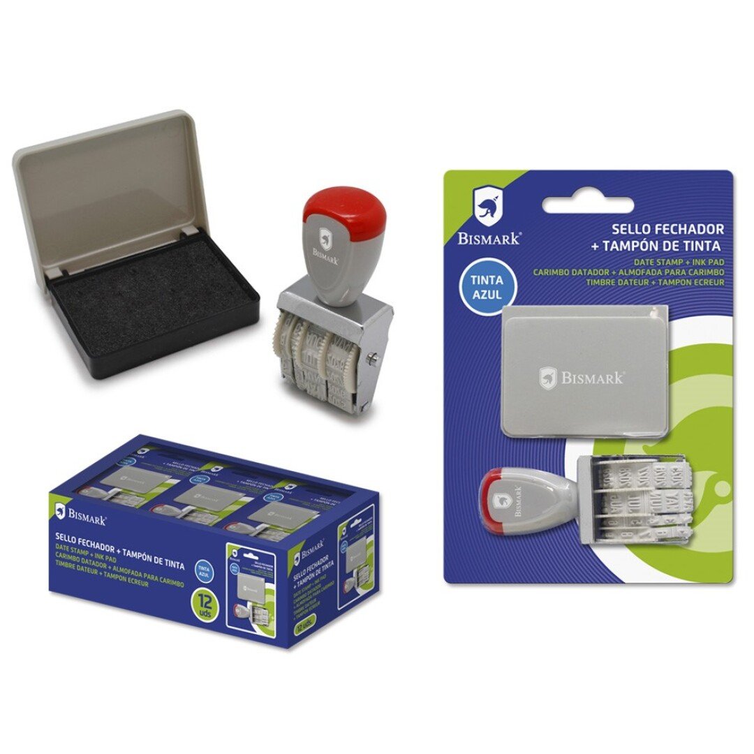 Bismark Sello Fechador + Tampon Azul - Años Desde 2020 Hasta 2032