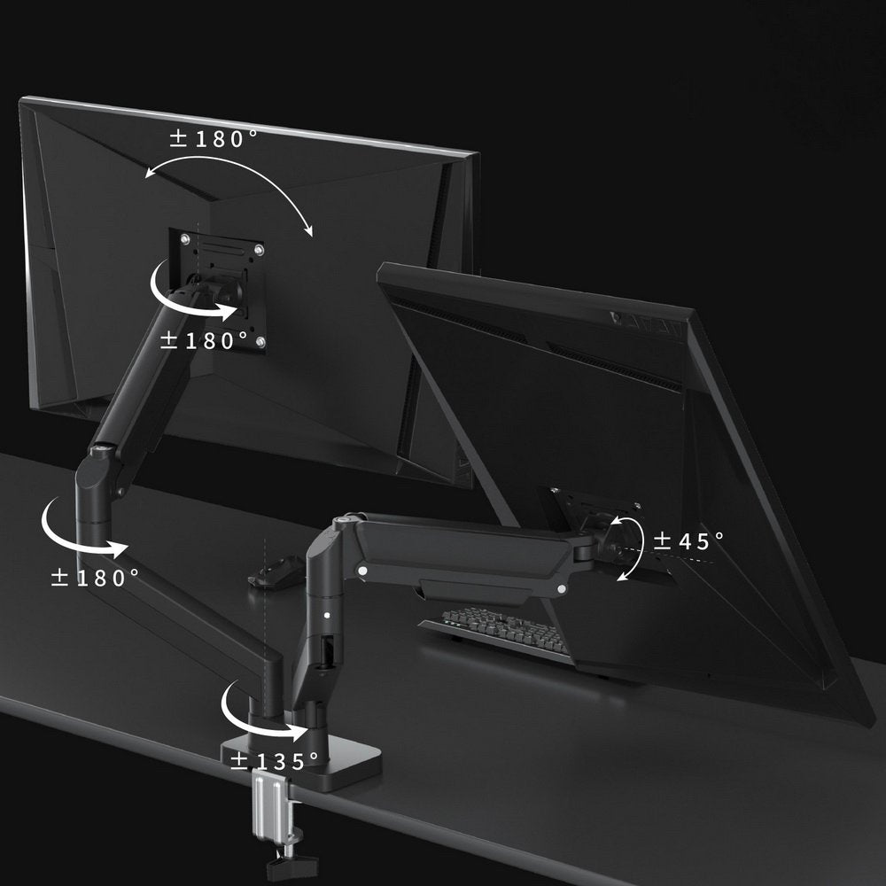 EAN 8716309135443 - Gembird MA-DA2-06 soporte para monitor 81,3 cm (32") Escritorio Negro imagen 13