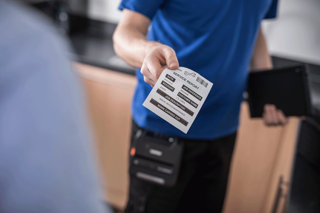 Brother 1 Rollo De Papel Térmico Continuo - Cada Rollo Mide 101,6mm De Ancho Y 32,2m De Largo