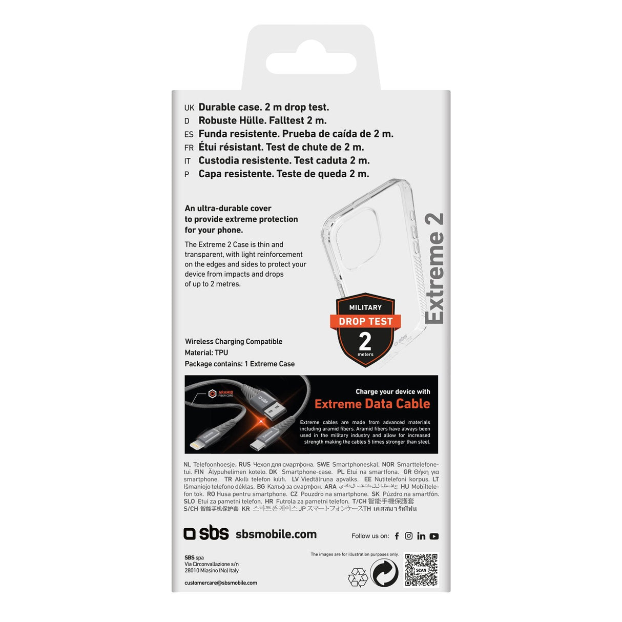 Funda Sbs Extreme 2 Iphone 15 Pro Max Transp.