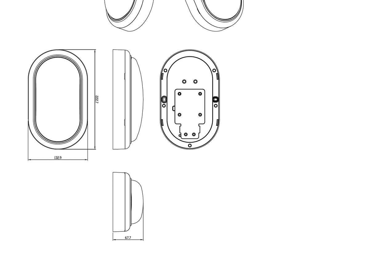 Aplique De Pared Mount Ovalado 15w 1400lm 4000k 911401861684 Philips