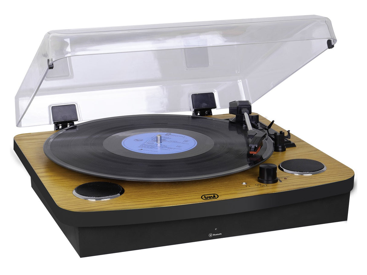 EAN 8011000027593 - Trevi TT 1022 BT Tocadiscos de tracción directa Negro, Madera imagen 3