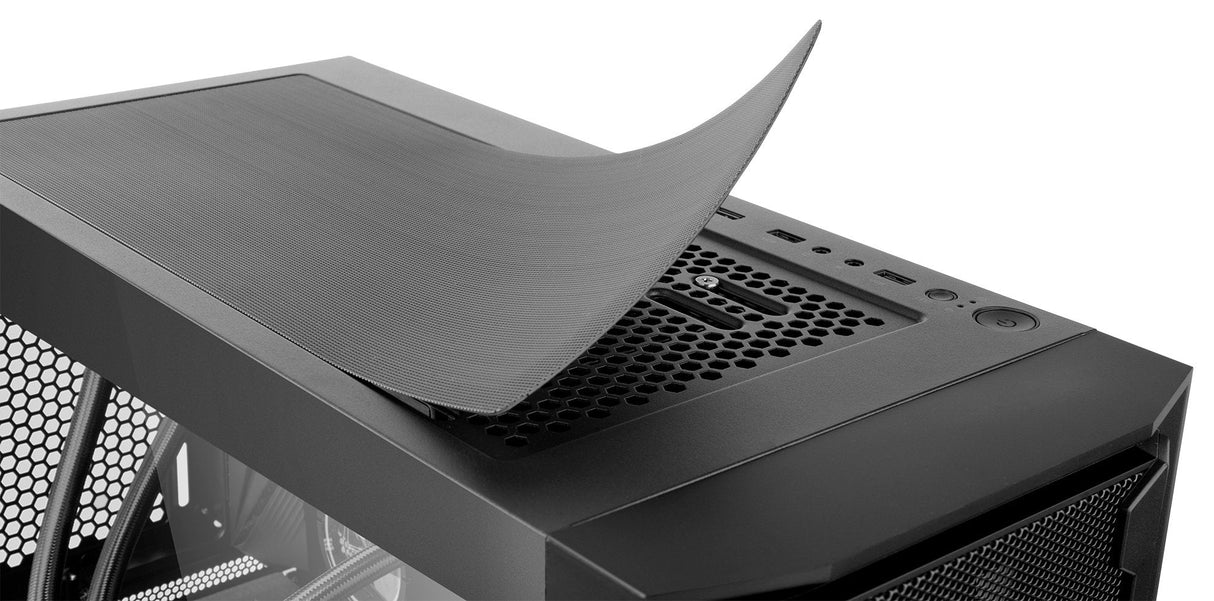 Caja Pc Nox Torre Atx Hummer Nova Argb 2xven 200mm Argb/Control Led/Lateralcristaltemplad Nxhummernova