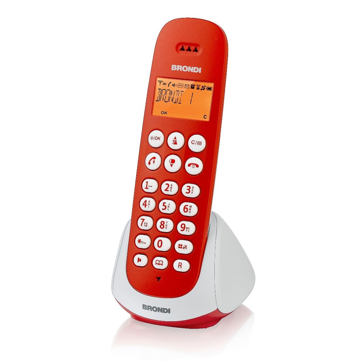 EAN 8015908738452 - Brondi Adara Teléfono DECT Identificador de llamadas Rojo, Blanco imagen 2