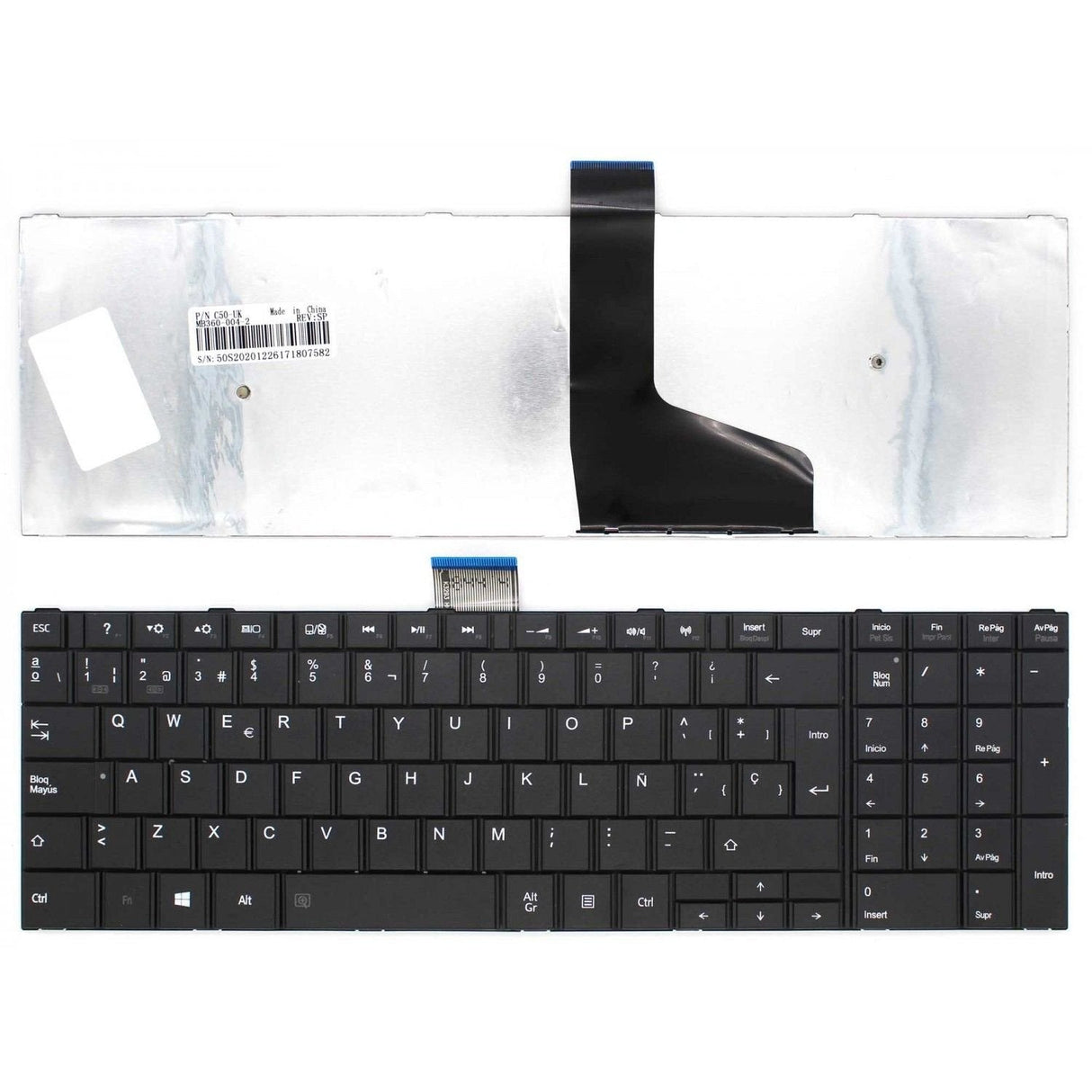 Teclado Para Portátil Toshiba Satellite C50-A C50d-A Mp-11b96e0-528b