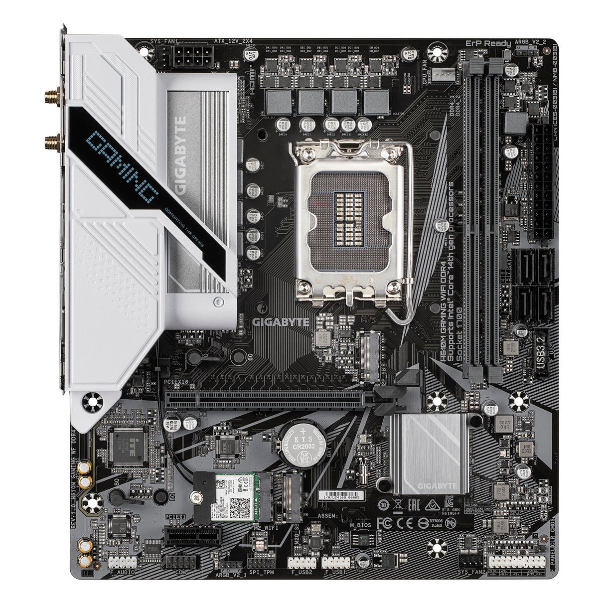EAN 4719331861766 - GIGABYTE H610M GAMING WF DDR4 placa base Intel H610 Express LGA 1700 micro ATX imagen 2