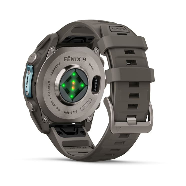 Garmin Fenix 9 Titanio Con Correa De Silicona En Gris Smartwatch 47mm
