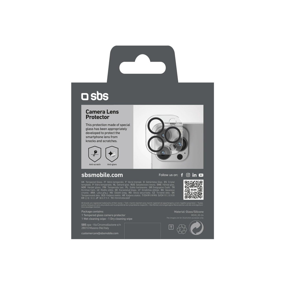 Sbs Glas Sp Kameralinse Iphone 16 Pro/16 Pro Max