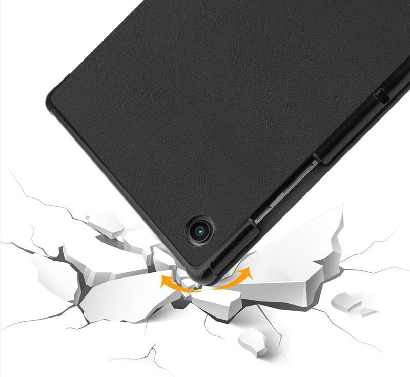 Houston Folio Case For - Samsung Galaxy Tab A8 10.5. - Black Pu Leather Front With Hard Pc Backside - Warranty: 24m