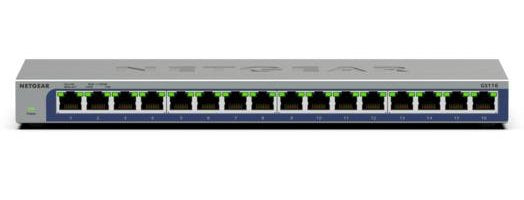 EAN 0606449164282 - NETGEAR GS116 No administrado L2 Gigabit Ethernet (10/100/1000) Negro imagen 1